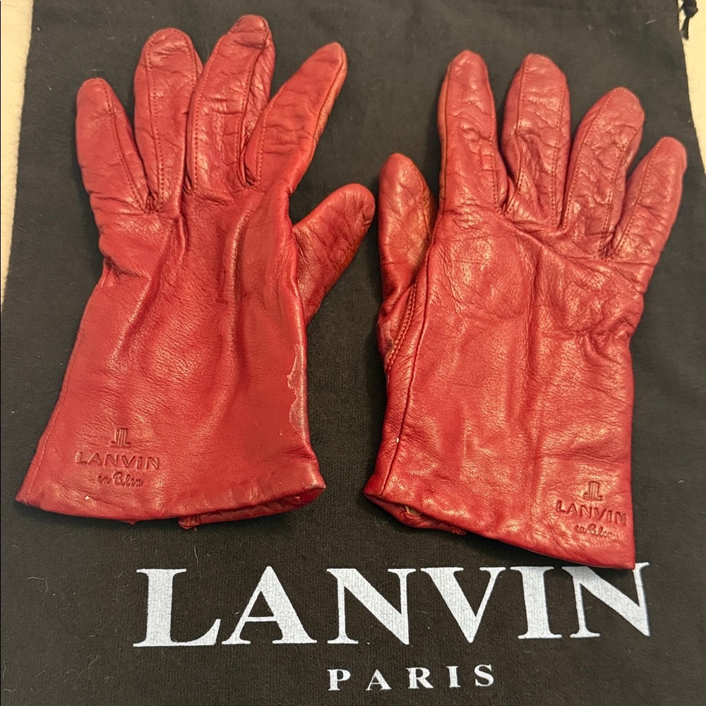 Lanvin leather gloves